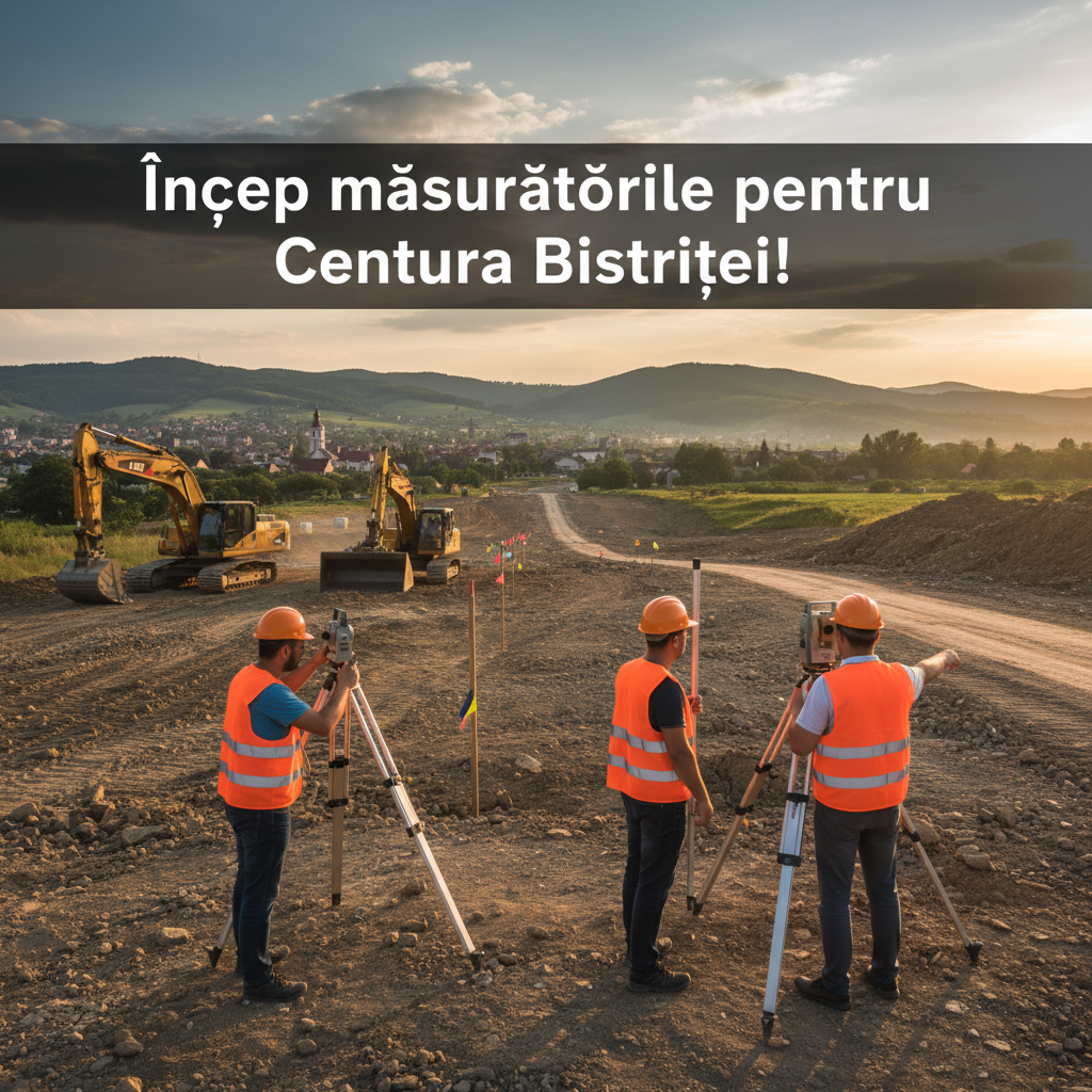 Au început lucrările de măsurare pentru Centura Bistriței!
