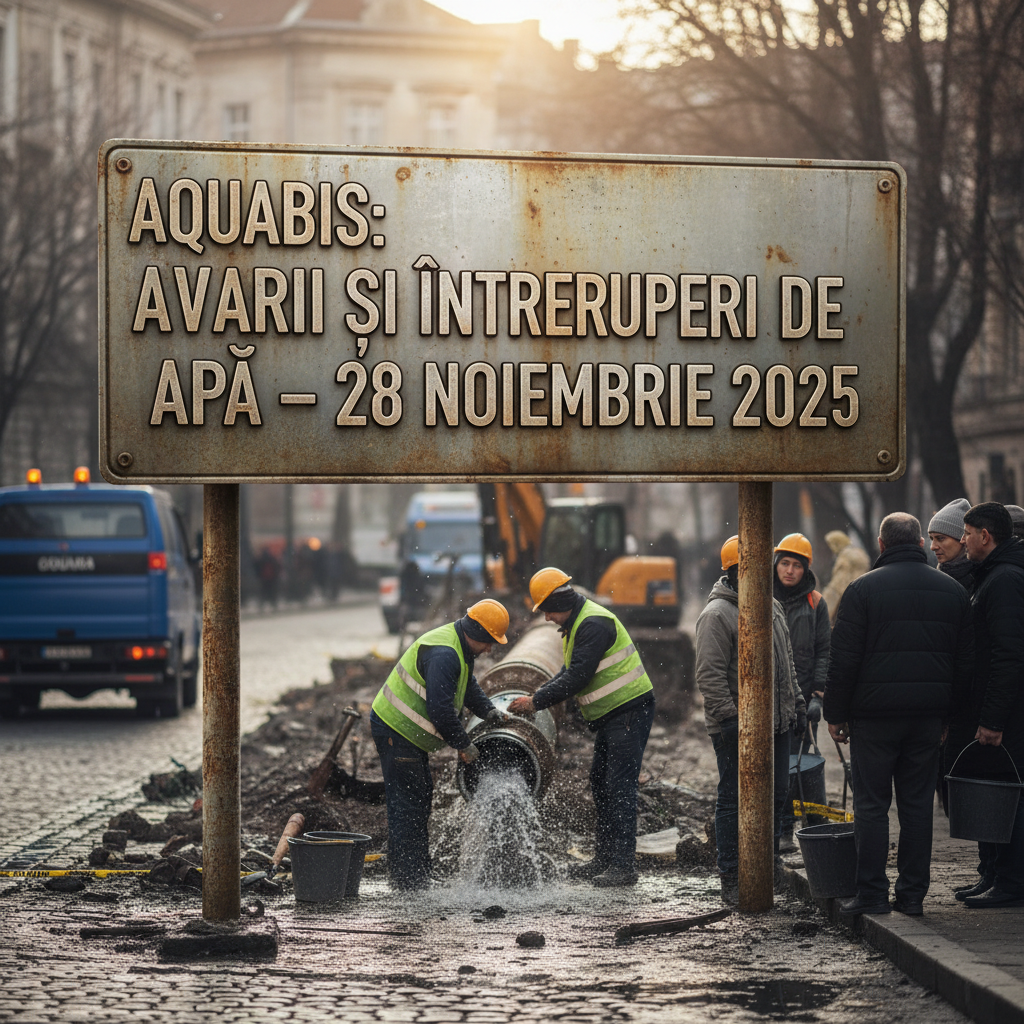 Avarii și opriri apă programate în data de 28 noiembrie 2025