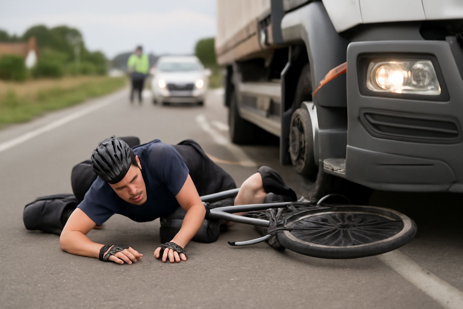 Biciclist lovit de TIR în Șieu-Măgheruș – Imagini din accidente