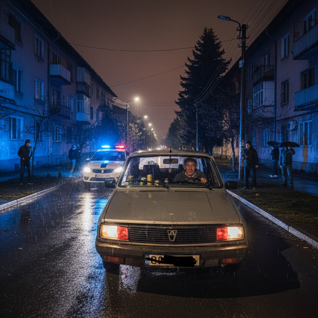 Bistrițean de peste 60 de ani, fără acte și băut, urmărit de poliție într-o cursă spectaculoasă