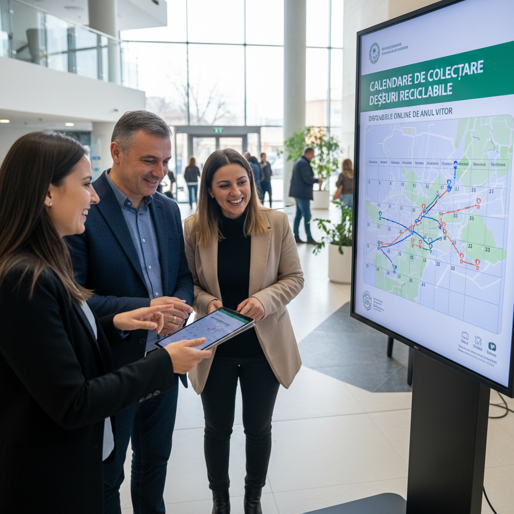 Calendarele online pentru colectarea deșeurilor reciclabile, accesibile începând cu anul viitor