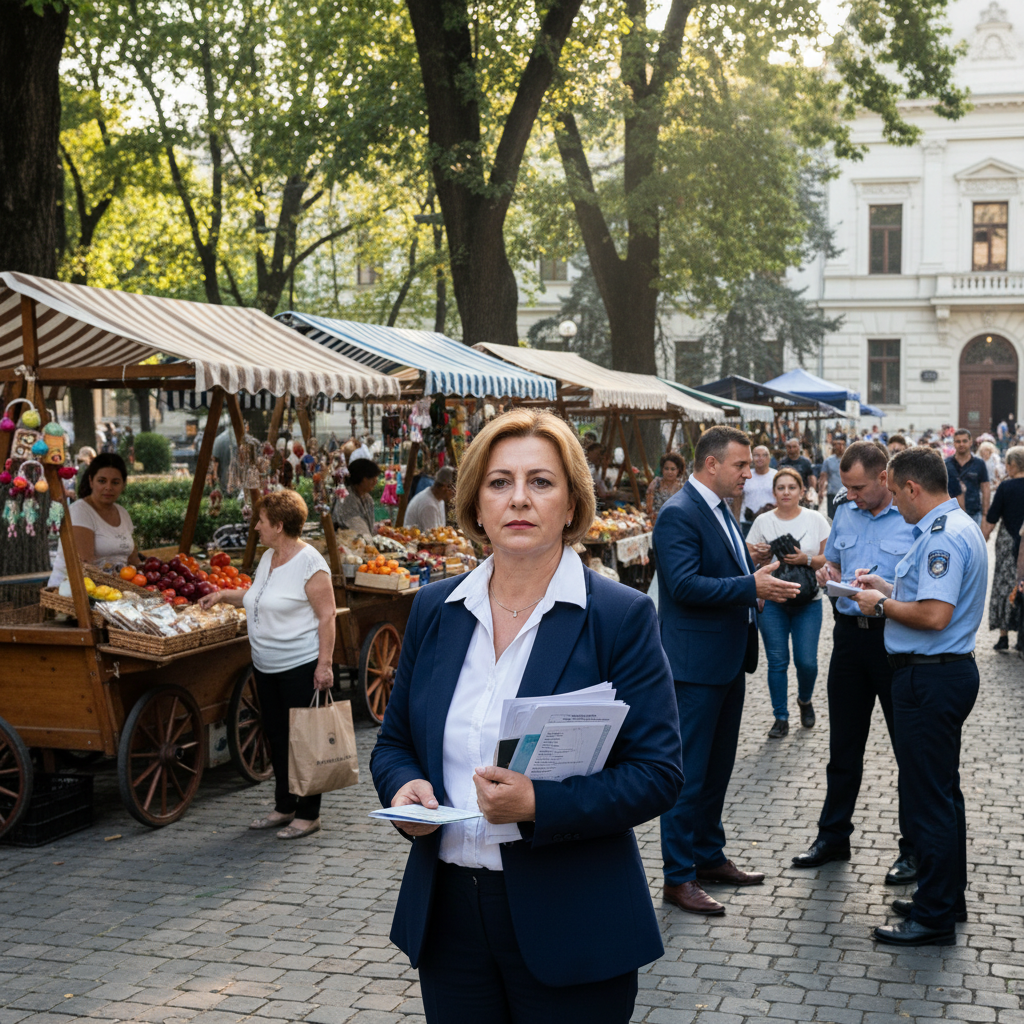 Consiliera Rodica Dobraniș reclamată la poliție de primar pentru închirierea domeniului public comercianților