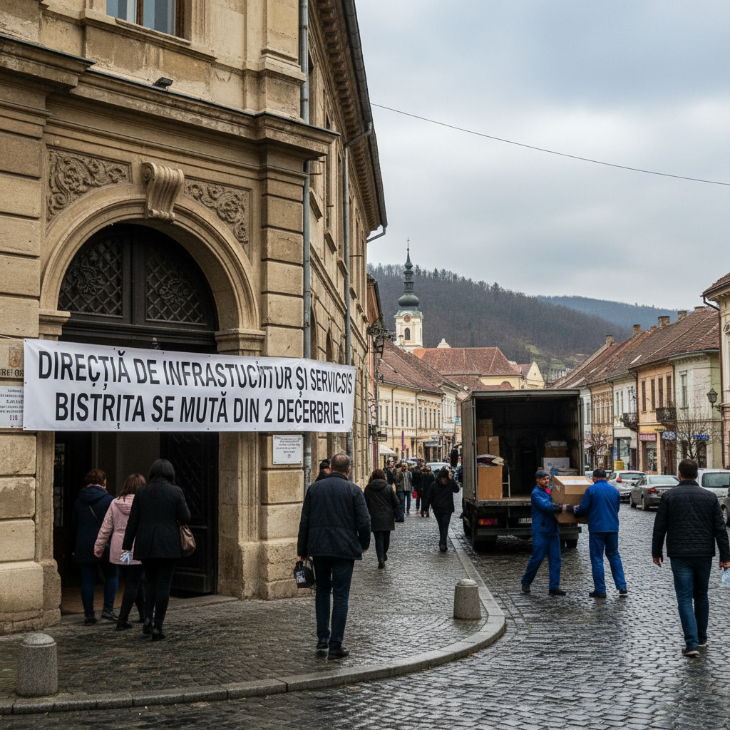Direcția de Infrastructură și Servicii Bistrița își schimbă sediul începând cu 2 decembrie