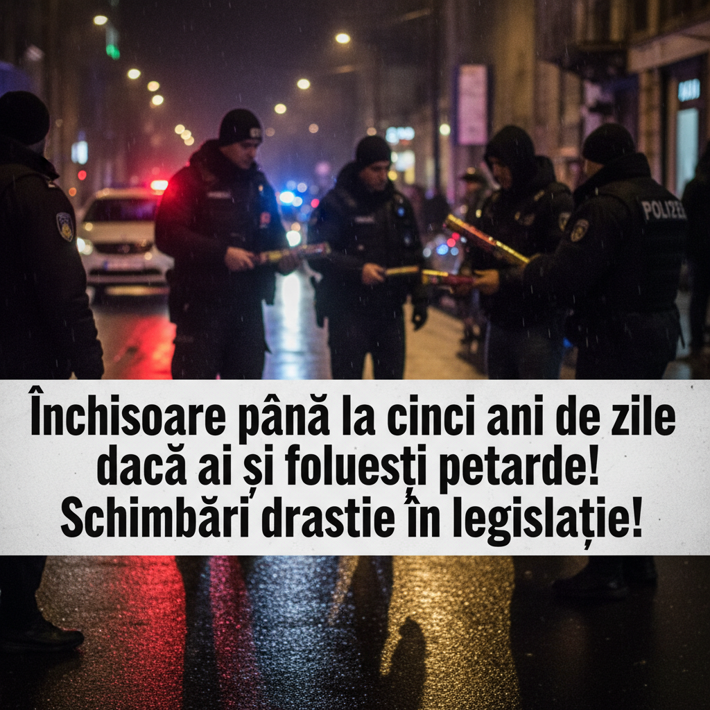 Pedeapsă de până la cinci ani de închisoare pentru deținerea și folosirea petardelor – Noi modificări legislative importante