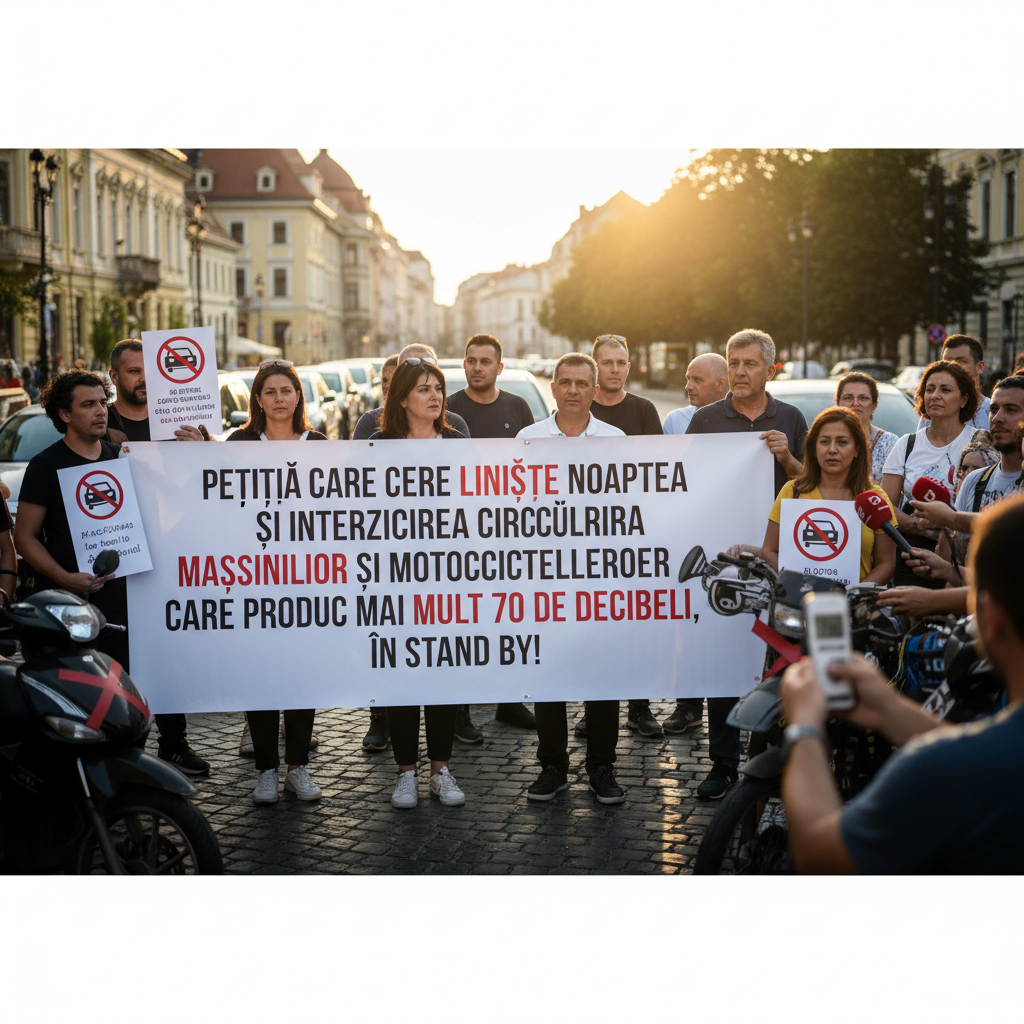 Petiție pentru interzicerea circulației nocturne a mașinilor și motocicletelor ce depășesc 70 de decibeli în oraș