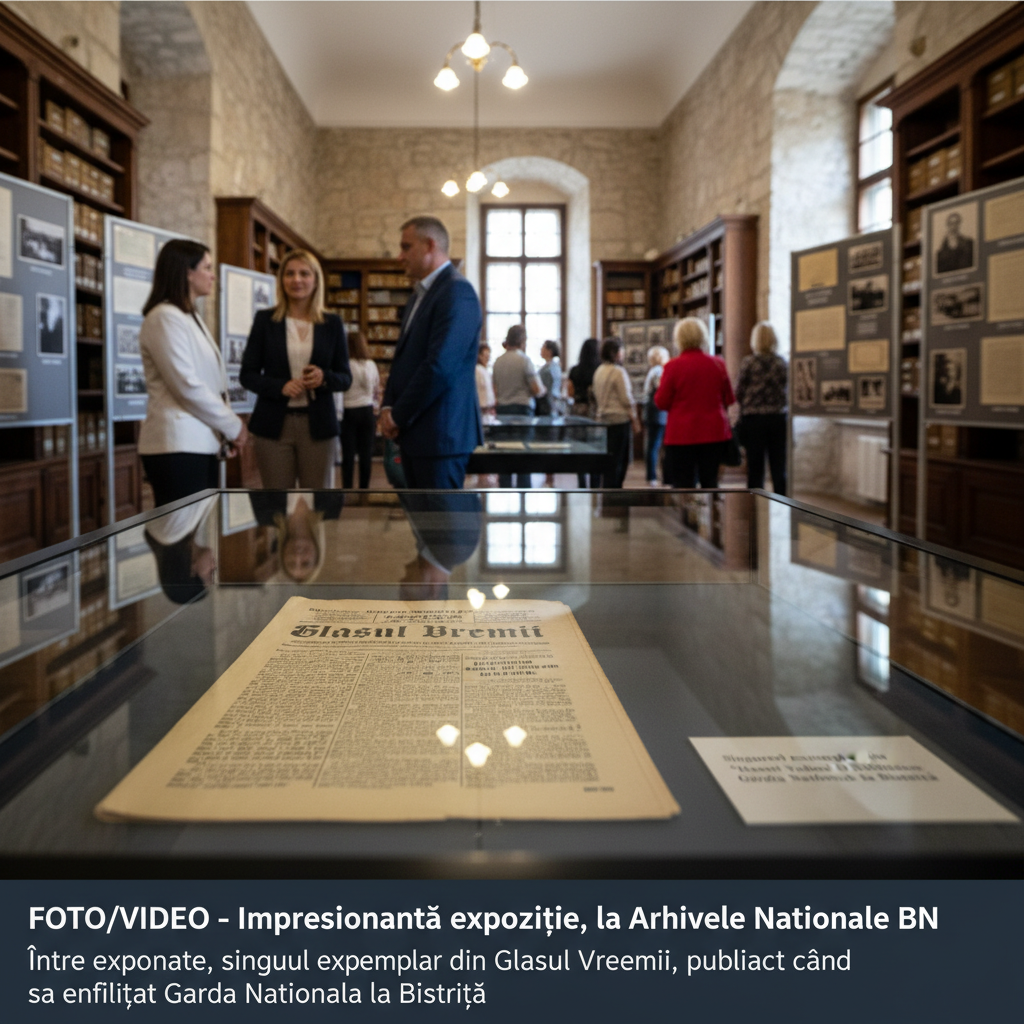 singurul exemplar din Glasul Vremii, lansat odată cu înființarea Gărzii Naționale Bistrița